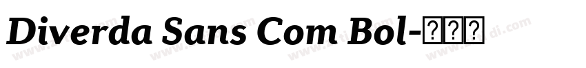 Diverda Sans Com Bol字体转换